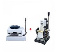 LLOOPK Macchina del Numero di Rilievo di Embosser della Scheda PVC 6 8D DIY. Macchina di codifica Lettere Numeri Embossing Codificatore a Caldo Stampaggio a Caldo 90AS(68D with 90AS)