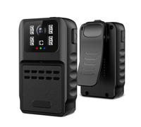 LLOOPK Mini Body Camera 1080P Videocamera tascabile indossabile con videoregistratore a clip Piccola telecamera di sorveglianza di sicurezza della polizia(64GB Camera)