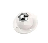 LLOOPK Ruote piroettanti, 4PCS Autoadesiva Caster Mini Ruote Girevoli in Acciaio Inox Ruota Universale di Rotazione 360 Gradi Puleggia for Mobili Cestino(White)