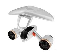 LLOOPK Scooter subacqueo, Il motorino subacqueo del Mare 4.3Mph Si raddoppia l'attrezzatura di Immersione Subacquea 60mins 40M for la Piscina(White)