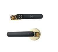 LLOOPK Serratura intelligente, Serratura Elettronica Biometrica Tuya Intellinte Digitale Impronta Password Ingresso Manopole For Porta For Camera Da Letto Home Office(3401gold with gw)