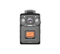 LLOOPK Telecamera della polizia GPS HD 1512P, telecamera indossata dal corpo della batteria da 3500 mAh, DVR impermeabile con pulsante REC anteriore for la registrazione audio(128GB,Only Camera)