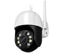 LLOOPK Telecamera di sicurezza, 8MP 4K Camera Outdoor AI Human Detection Auto Tracking Telecamera IP PTZ Visione notturna a colori Cloud CCTV Videosorveglianza(8MP Camera No Card)