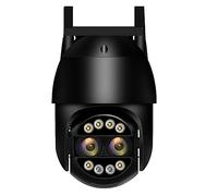 LLOOPK Telecamera di sicurezza, 8MP 4K PTZ Telecamera IP 8x Zoom Dual-Lens Human Detect Telecamera CCTV 4MP Smart Home Outdoor Telecamera di sorveglianza(8MP No SD Card)