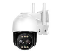 LLOOPK Telecamera di sicurezza, 8MP Dual Lens 2.8mm -12mm 10X Zoom 4K PTZ IP Camera Outdoor AI Human Tracking CCTV Audio Sicurezza Video Sorveglianza(WIFI NO Card)