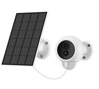 LLOOPK Telecamera di sicurezza, BESDER Pannello batteria ricaricabile 3MP Solar IP Cam Audio Outdoor PIR Rilevazione umanoide Videosorveglianza Telecamera wireless(3MP Cam No TF Card)