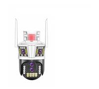 LLOOPK Telecamera di sicurezza, IP 360 Home App 8MP 4K Security Camera 4 Lens 10X Zoom 3 Screens PTZ Camera Two Way Audio Auto Tracking Color Night Vision(4 Lens add 32G Card)