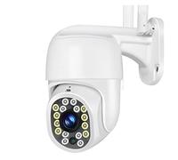 LLOOPK Telecamera di sicurezza, Telecamera di sicurezza 1080P Videosorveglianza esterna CCTV 2K Mini Dome IP Cam Monitoraggio automatico H.265 Visione notturna a colori P2P(2K 3MP Add 64GB SD)
