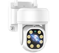 LLOOPK Telecamera di sicurezza, Telecamera IP esterna 8MP 4K HD Telecamera PTZ wireless 1080P Monitoraggio automatico di sicurezza Telecamera CCTV Zoom digitale 4X Video sorveglianza(8MP With 32G SD)