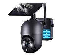 LLOOPK Telecamera di sicurezza, Telecamera IP solare 4G 4MP HD Batteria integrata Standby lungo Telecamera di sorveglianza CCTV Proiettore esterno Rilevazione movimento 2K(WiFi BY Cam No Card)