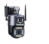 LLOOPK Telecamera di sicurezza, Telecamera PTZ da 8 MP doppio schermo rilevamento del movimento da 4 MP protezione di sicurezza esterna sorveglianza CCTV a colori IP(8MP Add 32G Card)