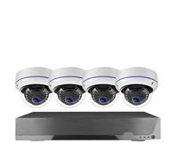 LLOOPK Telecamere di sicurezza, Set di videosorveglianza a cupola interna 8CH 4K 8MP Kit registrazione audio PoE NVR Sistema CCTV Telecamere IP sicurezza antivandalismo(8CH NVR 4Camera)