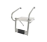 LLOOPK Trampolino Bianco in Acciaio Inox 304 Pieghevole Bracciolo A Gomito Varo Supporto Scaletta Telescopica Hardware Marino for Yacht