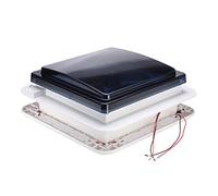 LLOOPK Ventilatore di scarico per camper, 12 V Ventilatore For Camper Di Scarico Accessori For Roulotte Controllo Manuale Tetto Montato For Rimorchio For(11inch With LED)