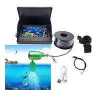 LLOOPK Video Fish Finder Kit Telecamera da pesca Visione notturna oscura Monitor LCD da 4,3/5 pollici Display 80-100 m di profondità Set di telecamere subacquee Dispositivo(4.3 inch)