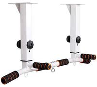 Lloow Barra per trazioni con impugnature Confortevoli, Barra di trazione a Muro o soffitto Professionale, Montaggio a Parete, per Sit-up Allenamento in Palestra a Casa Pull-Up Bars,Bianca