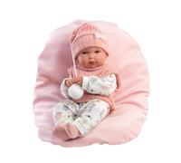 Llorens 1063504 - Bambola Bimba, con occhi azzurri e corpo morbido, bambola con vestito e cuscino di peluche, 35 cm