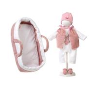 Llorens 1074012 - Accessorio per bambole da 42 cm, colore: Rosa con set di vestiti, pagliaccetto, berretto e calzini con coniglietto