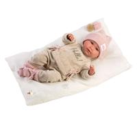 Llorens 74020 NEW BORN - bambola realistica neonato con suoni e corpo morbido in tessuto - 42 cm
