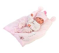 Llorens Bambola Bimba con occhi azzurri, bambola con corpo in vinile, con pigiama e cuscino, motivo: New Born, 35 cm