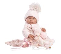Llorens New Born bambina - bambola realistica neonato 43 cm, corpo interamente in vinile