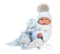 llorens new born bambolotto maschietto - bambola realistica neonato 43 cm, corpo interamente in vinile