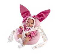 Llorens New Born Holčička - Bambola Realistica Neonato con Corpo in Vinile Completo 35 cm