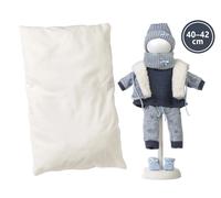 Llorens vestitini per bambola New Born 40-42 cm, set 6 pezzi con cuscino double-face