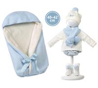 Llorens vestitini per bambole New Born 40-42 cm, set 5 pezzi con copertina avvolgibile