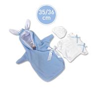 Llorens vestitino per bambola New Born 35-36 cm con cappuccio e orecchiette