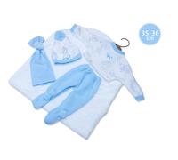Llorens vestitino per bambola New Born 35-36 cm, set 3 pezzi con copertina