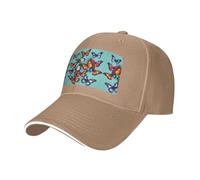 LLOTPQ Berretto da baseball nero per uomo e donna - cappello casual alla moda farfalla e violoncello stampa per tempo libero, fitness corsa e viaggio cappello, Naturale, Taglia unica