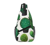 LLOTPQ Borsa a tracolla a croce, unisex, introduzione di varie verdure, zaino da viaggio indossato diagonalmente, per escursioni e spostamenti quotidiani, Cactus verde., Taglia unica