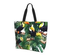 LLOTPQ Borsa a tracolla con stampa 3D Graphics Universe Space - Borse tote da donna, accessori per shopping e viaggi, perfetta per la vita quotidiana e altro ancora, Tucani Pappagallo Foglie di Palma