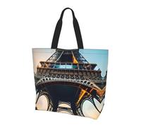 LLOTPQ Borsa a tracolla con stampa di ananas con frutta tropicale, borsa tote da donna, accessori per shopping e viaggi, perfetta per la vita quotidiana e altro ancora, Foto Torre Eiffel di Parig