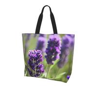 LLOTPQ Borsa a tracolla con stampa di stelle marine e conchiglie sabbiose - Borse tote da donna, accessori per shopping e viaggi, perfetta per la vita quotidiana e altro ancora, Fiori Colorati Lavanda