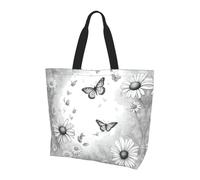 LLOTPQ Borsa a tracolla con stampa floreale con coniglietto pasquale, borse da donna, accessori per shopping e viaggi, perfetta per la vita quotidiana e altro ancora, Margherita di farfalla., Taglia