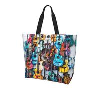 LLOTPQ Borsa a tracolla con stampa galassia rossa e blu, borse da donna, accessori per shopping e viaggi, perfetta per la vita quotidiana e altro ancora, Colore Acustiche E Chitarre, Taglia unica