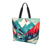 LLOTPQ Borsa a tracolla con stampa tè pomeridiano - Borse tote da donna, accessori per shopping e viaggi, perfetta per la vita quotidiana e altro ancora, Paesaggio di montagna di viaggio, Taglia unica