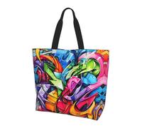LLOTPQ Borsa a tracolla con stampa tre uccelli - Borse tote da donna, accessori per shopping e viaggi, perfetta per la vita quotidiana e altro ancora, Disegno di graffiti, Taglia unica