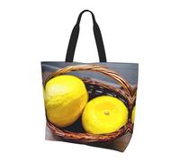 LLOTPQ Borsa a tracolla con stampa zucca di Halloween - Borse tote da donna, accessori per shopping e viaggi, perfetta per la vita quotidiana e altro ancora, Un cestino Limone, Taglia unica