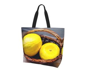 LLOTPQ Borsa a tracolla con stampa zucca di Halloween - Borse tote da donna, accessori per shopping e viaggi, perfetta per la vita quotidiana e altro ancora, Un cestino Limone, Taglia unica