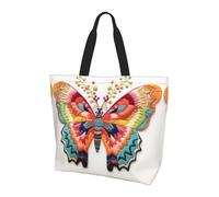 LLOTPQ Borsa a tracolla hawaiana con stampa di palme - Borsa tote da donna, accessori per shopping e viaggi, perfetta per la vita quotidiana e altro ancora, Ricamo colorato farfalla 3, Taglia unica