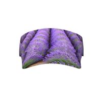 LLOTPQ Cappello con visiera parasole con stampa di margherite, leggero, a tesa larga, perfetto per sport, spiaggia, attività all'aperto, Romantica lavanda, Taglia unica