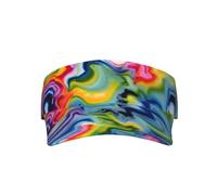 LLOTPQ Cappello con visiera parasole con stampa Merry Christmas Day - leggero, a tesa larga, perfetto per sport, spiaggia, attività all'aperto, Tintura a nodo., Taglia unica