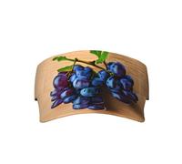 LLOTPQ Cappello con visiera parasole con stampa Merry Christmas Day - leggero, a tesa larga, perfetto per sport, spiaggia, attività all'aperto, Motivo uva, Taglia unica