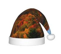 LLOTPQ Cappello di Natale per bambini - Cappello di Babbo Natale festivo con stampa Blue Ridge Parkway Mountains, perfetto per feste e abbigliamento invernale