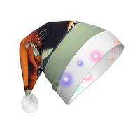 LLOTPQ Cappello natalizio con illustrazione di porcellino d'India, per adulti, cappello di Babbo Natale in peluche, per feste invernali e vacanze