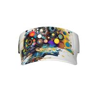 LLOTPQ Delizioso cappello con visiera parasole con stampa caffè, leggero, a tesa larga, perfetto per sport, spiaggia, attività all'aperto, Intelligenza Artificiale Cervello, Taglia unica
