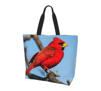 LLOTPQ Graziosa borsa a tracolla viola con stampa di farfalle, borse tote da donna, accessori per shopping e viaggi, perfetta per la vita quotidiana e altro ancora, Bellissimo uccello rosso, Taglia